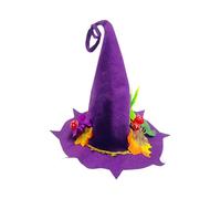Songelt Halloween Leaves Witch Hats Party Wide Brimmed Pointed Hat Accessory Unique Witch Hat Wizard Wizard