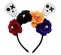 Songelt Halloween Party Hairband Skull Pumpkin Headband Cosplay Costume Headpiece Family Gathering Headwear Festival Hairhoop Adjustable Headwear