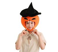 Songelt Halloween Pumpkin Cosplay Costume Hat Witch Pumpkin Plush Hat Women Men Unisex Party Kids Festival Headgear Halloween Party Costume Accessory
