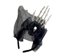 Songelt Halloween Skull Hand Mesh Hairband Lightweight Breathable Resin Headpiece Styling Headband For Adults And Children Gothic Hair Accessory