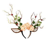 Songelt Halloween Tiaras Goth Crown Hair Hoop Day Of The Dead Headband Halloween Flower Headband Costume Rose Flower Crown