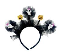 Songelt Halloween Tulle Pumpkin Headband Unique Hairpieces Headwear Tulle Hair Accessory For Costume Parties And Daily Wear Cosplay Pumpkin Headwear