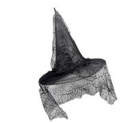 Songelt Halloween Witch Hat Delicate Black Retro Witch Hats For Masquerade Fashion Adults Cosplay Costume Accessory Hat Adult