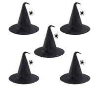 Songelt Halloween Witch Hat Delicate Black Retro Wizard Hat For Masquerade Fashion Adults Cosplay Costume Accessory Halloween Costumes Woman