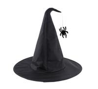 Songelt Halloween Witch Hat Delicate Black Retro Wizard Hat For Masquerade Fashion Adults Cosplay Costume Accessory Halloween Costumes Woman
