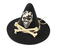 Songelt Halloween Witch Hat Hair Clip Skull Hair Clip Wizard Hat Hairpin Witch Headpiece Gothic Fascinator Photo Props Hairpin