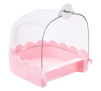 Songelt Hanging Bird Bath For Cage Bird Cage Mounted Bathing Basin Clear Shower Room For Parakeets Decoration Bath