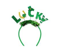 Songelt Irish Bowknot Shamrock Headband Patricks Day Headband Woman Christmas Sequins For Festival Photography Irish Headbands For Women Headbands Girls Men
