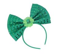Songelt Irish Leprechaun Fashionable Head Hoop Green Bowknot Hair Ornament Hair Styling Tool For Children Adults Photo Props Celebration Occasion Headwear