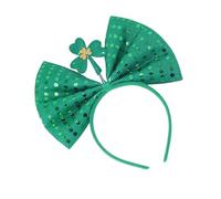 Songelt Irish Leprechaun Fashionable Head Hoop Green Bowknot Hair Ornament Hair Styling Tool For Children Adults Photo Props Celebration Occasion Headwear