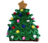 Songelt Knitted Christmas Tree Hat Keeping Warm Head Decorations Supplies For Holiday Birthday New Year Party Decorations Crochet