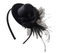 Songelt Lady Fascinator Hat Elagant Headband Feathered Headdress For Makeup Party Masquerades Flapper Cosplay Floral Headbands For Girls