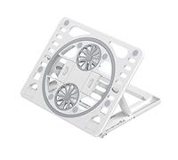 Songelt Laptop Cooler Portable Folding Height Adjustable Laptop Cooling Pad Two Fans Adjustabe Air 3 Colors To Choose Stand Cooler Cooling Pad Gaming Fan White Quiet