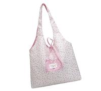 Songelt Large Capacity Canvas Toted Bag Reusable Grocery Cloth Bag Floral Print Shoulder Bags For Travel Shopping Work Beach Reusable Grocery Cloth