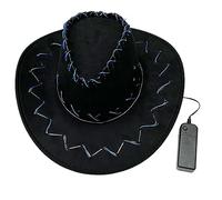 Songelt LED Flashing Cowboy Hat Western Top Hat JazzHat Headwear Women Accessories Props Halloween Party Supplies Party LED Light Up Western
