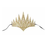 Songelt Luxury Golden Crown Adjustable Strap Masquerade Balls Themed Event Comfort Hairband Adjustable Golden Crowns For Costume Event