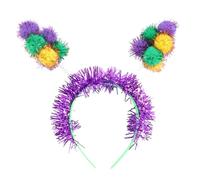 Songelt MardiGras Festival Pompoms Hairband Carnivals Party Headwear For Various Outfit And Occastion Elastic Headband