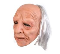 Songelt Masquerade Face Cover Full Head Face Cover Halloween Funny Costume Old Man Old Man Scary Halloween Party Masquerade Funny Costume