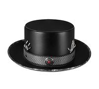 Songelt Masquerade Hat For Men Women Cosplay Retro Steampunk Leather Halloween Top Hat Nightclub Party Supplies Masquerade