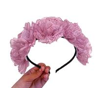 Songelt Mesh Lace Headdress Elegant Lace Floral Headband Hairy Photo Props Retro Hairband Hairband For Special Event Hair Hoop Retro Photo Props