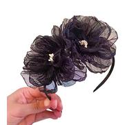 Songelt Mesh Lace Headdress Elegant Lace Floral Headband Hairy Photo Props Retro Hairband Hairband For Special Event Hair Hoop Retro Photo Props