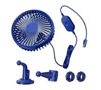 Songelt Miniature USB Desk Fan With Secure Suction Cup Headrest Clamp 3 Speed Setting Quiet Operations For Vehicle Home Travel Use Car Truck Tent Fan