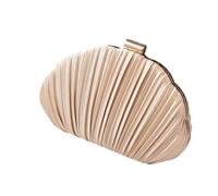 Songelt Modern Crinkled Shell Purse Spacious Interior Organizers With Chain Strap Comfortable Shoulder Bag For Prom Occasion Resistant Handbag