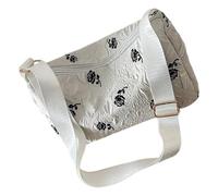 Songelt Modern Floral Pattern Shoulder Bag Large Capacity Cotton Handbag Crossbody Purse For Office Activities Lightweight Cotton Crossbody
