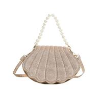 Songelt Modern Shell Designs Shoulder Bag For Women Spacious PU Handbag Leather Crossbody Bags Bead Purse For Daily Essential Casual Shopping Bag