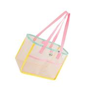 Songelt Multipurpose Mesh Beach Bag With Drainage Hole Large Capacity Shoulder Bag For Wet Swimsuits Towels Outdoor Adventures Water Drainage Beach