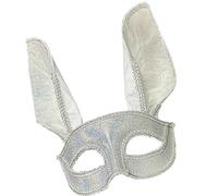 Songelt Mystical Rabbits Ear Eyemask For Adult Unisex Masquerade Half Face Cover For Halloween Cosplay Costume Accessory Adjustable Ribbon