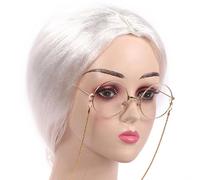 Songelt Old Lady Costume Grandma Wigs Granny Wigs Halloween Cosplays Party Old Lady Costume For Girls