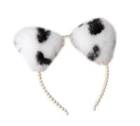 Songelt Pearl Hair Hoop Animal For Ears Headwear Furry Kitten Ears Headband Cute Headpiece Anime Fancy Dress Photo Props Kitten Hair Band For Washing Face