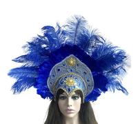 Songelt Popular Feathered Hairband Festival Costume Props Headband 20S Headdress Carnivals Party Celebration Props Headpiece Dance Accessory