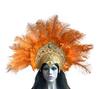 Songelt Popular Feathered Hairband Festival Costume Props Headband 20S Headdress Carnivals Party Celebration Props Headpiece Dance Accessory
