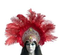 Songelt Popular Feathered Hairband Festival Costume Props Headband 20S Headdress Carnivals Party Celebration Props Headpiece Dance Accessory