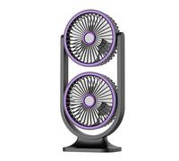 Songelt Portable Desktop Fan USB Rechargeable Portable Double Head Cooling Fan For Home Outdoor Travel School Bedroom Living Double Head Desk