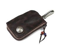 Songelt Portable Leather For Wallet For Men Short Vintage Zipper Car Keys Holder Car Holder Leather