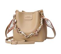Songelt PU Leather Crossbody Bag Spacious Shoulder Purse Chain Bucket Bags With Adjustable Strap For Commuting And Shopping Ladies Handbag