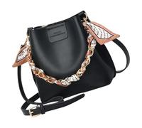 Songelt PU Leather Crossbody Bag Spacious Shoulder Purse Chain Bucket Bags With Adjustable Strap For Commuting And Shopping Ladies Handbag