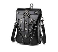 Songelt Punk Crossbody Bag For Women Small Skull Leather Shoulder Bag With Adjustable Strap For Travel Shopping And Daily Use Stylish Women's