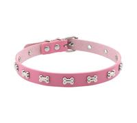 Songelt Punk Styles Leather Chokers Necklace With Bone Charm Adjustable Closure For Edgy Streetwear Fashion Adjustable Metal Clasp Necklace