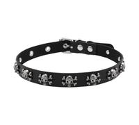 Songelt Punk Styles Skull Necklace With Adjustable Chain PU Leather Gothic Jewelry For Men Women Edgy Streetwear Accessory Edgy Alternative Jewelry