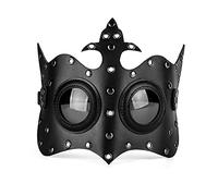 Songelt Queen Crown Leather Steampunk Eye Halloween Masquerade For Men Women Party PU Halloween Face Decoration Face Decoration