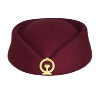 Songelt Railroad Hostesses Hat For Female Railway Stewardess Hat For Stage Performers Costume Professional Uniform Etiquette Train Staff