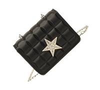 Songelt Rhinestones Star Crossbody Bag For Women Trendy Shoulder Bag PU Leather Dating Work Chain Small Square Women Rhinestones Star Crossbody Stylish Dating Trendy Shoulder