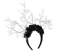 Songelt Rose Branch Hair Hoop Cosplay Costume Delicate Hair Styling For Live Show Headbands Carnivals Dark Tiaras Black Evil Queen Headpiece
