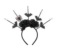 Songelt Rose HaloCrown Goth Headpiece Rose Headband Choker Gothic Headband Goth Choker Halloween Bat HaloCrown Headpiece