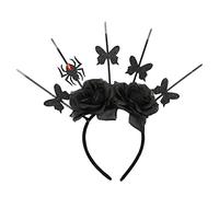 Songelt Rose HaloCrown Goth Headpiece Rose Headband Choker Gothic Headband Goth Choker Halloween Bat HaloCrown Headpiece