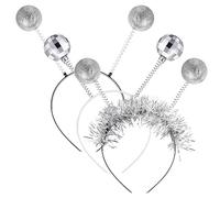 Songelt Sequined Headband Music Festival Decorative Headdress 1970s Party Vintage Hairhoop Cosplay Costume Accessories Festival Event Hairhoop